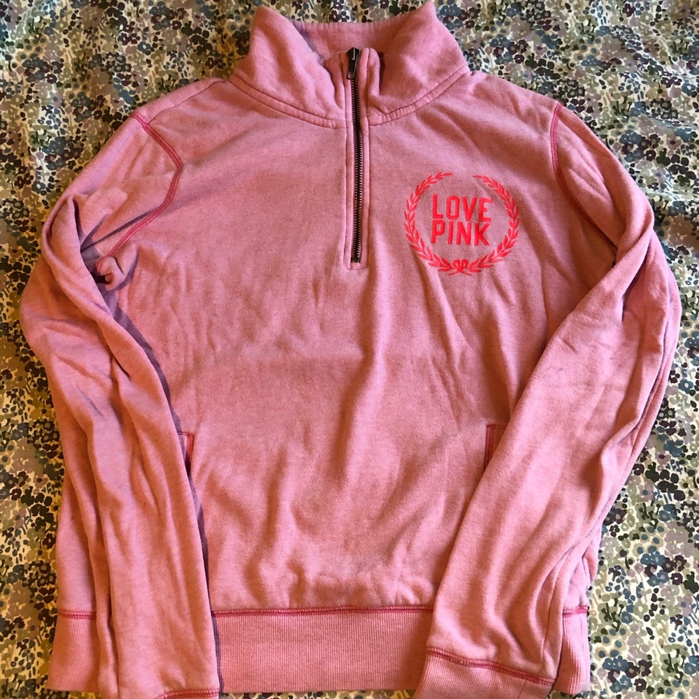Pink 1/4 Zip Sweater